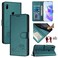 Protective Cover For Huawei Y9 Prime 2019 Cat Rat Embossed Pattern RFID Leather Phone Case with Lanyard (Peacock Green)