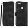 Protective Cover For Huawei P10 Lite Line Pattern Skin Feel Leather Phone Case (Black)