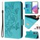 Protective Cover For Huawei nova 9 Embossed Rose RFID Anti-theft Leather Phone Case (Light Blue)