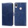 Protective Cover For Huawei P20 lite / nova 3e Geometric Stitching Horizontal Flip TPU + PU Leather Case with Holder &amp; Card Slots &amp; Wallet (Blue)