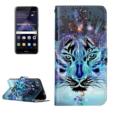 Protective Cover For Huawei  P8 Lite  (2017) Gloss Oil Embossed Wolf Pattern Horizontal Flip Leather Case with Holder &amp; Card Slots &amp; Wallet &amp; Photo Frame