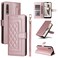 Protective Cover For Huawei P20 Pro Diamond Lattice Leather Flip Phone Case (Rose Gold)