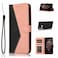 Protective Cover For Huawei P30 lite Dual-color Stitching Leather Phone Case (Black Rose Gold)
