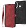 Protective Cover For Huawei P30 Lite Side Buckle Double Fold Hand Strap Leather Phone Case (Red)
