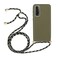 Protective Cover For Huawei P smart 2021 Wheat Straw Material + TPU Protective Case with Lanyard (Army Green)