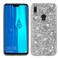 Protective Cover For Huawei Y6 Prime Glittery Powder Shockproof TPU Case (Silver)