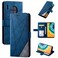 Protective Cover For Huawei Mate 30 Pro Skin Feel Splicing Horizontal Flip Leather Case with Holder &amp; Card Slots &amp; Wallet &amp; Photo Frame (Blue)