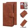 Protective Cover For Huawei P20 Pro Skin Feel Pure Color Flip Leather Phone Case (Brown)