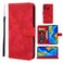 Protective Cover For Huawei P30 Lite Skin Feel Geometric Lines Leather Phone Case (Red)