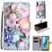 Protective Cover For Huawei P30 Lite Coloured Drawing Cross Texture Horizontal Flip PU Leather Case with Holder &amp; Card Slots &amp; Wallet &amp; Lanyard (Light Pink Bouquet)