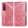 Protective Cover For Huawei Nova 7 Pro Butterfly Love Flower Embossed Horizontal Flip Leather Case with Bracket / Card Slot / Wallet / Lanyard (Pink)