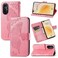 Protective Cover For Huawei Nova 8 Pro Butterfly Love Flower Embossed Horizontal Flip Leather Case with Bracket &amp; Card Slot &amp; Wallet &amp; Lanyard (Pink)