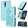 Protective Cover For Huawei Mate 10 Lite Datura Flower Embossed Flip Leather Phone Case (Light blue)