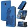Protective Cover For Huawei Mate 10 Lite Datura Flower Embossed Flip Leather Phone Case (Blue)