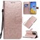 Protective Cover For Huawei P40 Pro Pressed Printing Sunflower Pattern Horizontal Flip PU Leather Case with Holder &amp; Card Slots &amp; Wallet &amp; Lanyard (Rose Gold)