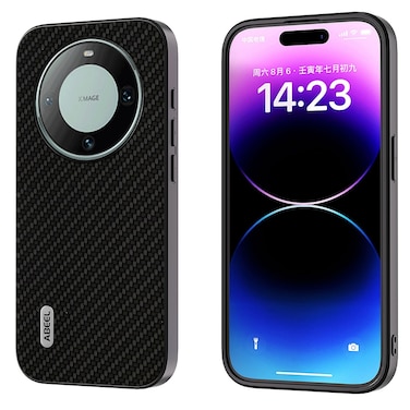 Protective Cover For Huawei Mate 60 ABEEL Carbon Fiber Texture Protective Phone Case (Black)