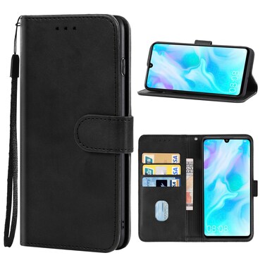 Protective Cover For Huawei P30 Lite Leather Phone Case (Black)