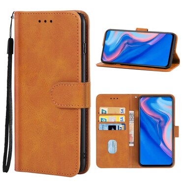 Protective Cover For Huawei Y9 Prime 2019 Leather Phone Case (Brown)