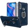 Protective Cover For Huawei Enjoy 10 Plus Carbon Fiber Protective Case with 360 Degree Rotating Ring Holder (Blue)