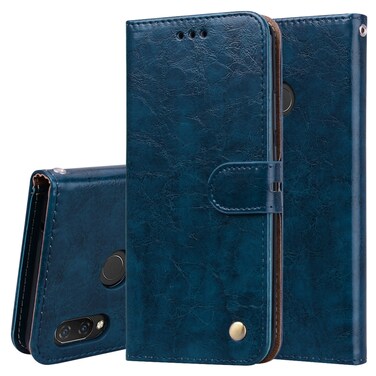 Protective Cover Business Style Oil Wax Texture Horizontal Flip Leather Case for Huawei Nova 3, with Holder &amp; Card Slots &amp; Wallet  (Blue)