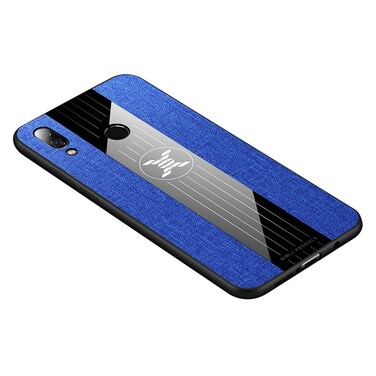 Protective Cover For Huawei nova 3e XINLI Stitching Cloth Textue Shockproof TPU Protective Case (Blue)