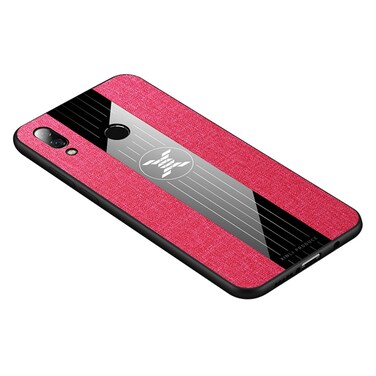 Protective Cover For Huawei nova 3e XINLI Stitching Cloth Textue Shockproof TPU Protective Case (Red)