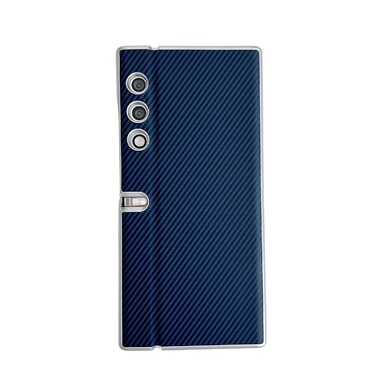 Protective Cover For Honor V Purse Kevlar Carbon Fiber Ultra-thin Shockproof Phone Case (Dark Blue)