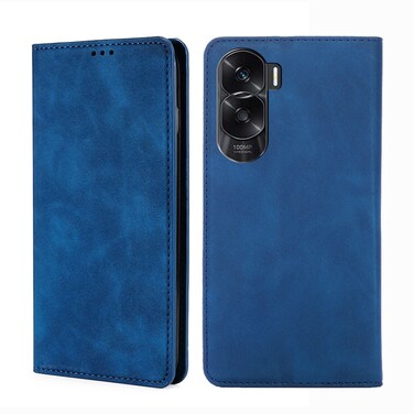 Protective Cover For Honor X50i 5G / 9 Lite Skin Feel Magnetic Leather Phone Case (Blue)