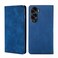 Protective Cover For Honor X50i 5G / 9 Lite Skin Feel Magnetic Leather Phone Case (Blue)