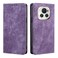 Protective Cover For Honor Magic6 RFID Anti-theft Brush Magnetic Leather Phone Case (Purple)