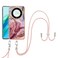 Protective Cover For Honor X9a / Magic5 Lite Electroplating Marble Dual-side IMD Phone Case with Lanyard (Rose Red 014)