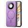 Protective Cover For Honor X50 Retro Magsafe Magnetic PU Back Cover Phone Case (Purple)