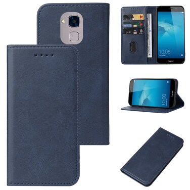 Protective Cover For Honor 5C Pro Magnetic Closure Leather Phone Case (Blue)
