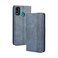 Protective Cover For Huawei Honor 9X Lite Magnetic Buckle Retro Crazy Horse Texture Horizontal Flip Leather Case  , with Holder &amp; Card Slots &amp; Photo Frame (Blue)