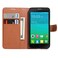 Case Cover For Alcatel One Touch Idol X+ / 6043D Litchi Texture Horizontal Flip Leather Case with Holder &amp; Card Slots &amp; Wallet(Brown)
