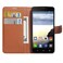 Case Cover For Alcatel One Touch Idol X Litchi Texture Horizontal Flip Leather Case with Holder &amp; Card Slots &amp; Wallet(Brown)