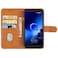 Case Cover Leather Phone Case For Alcatel 1x (2019)(Brown)