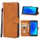 Case Cover Leather Phone Case For Alcatel 3C 2018(Brown)
