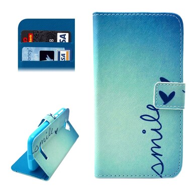 Case Cover Smile Pattern Horizontal Flip Leather Case with Card Slots &amp; Wallet &amp; Holder for Alcatel OneTouch Pop C7