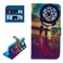 Case Cover National Style Windbell Pattern Horizontal Flip Leather Case with Card Slots &amp; Wallet &amp; Holder for Alcatel OneTouch Pop C7