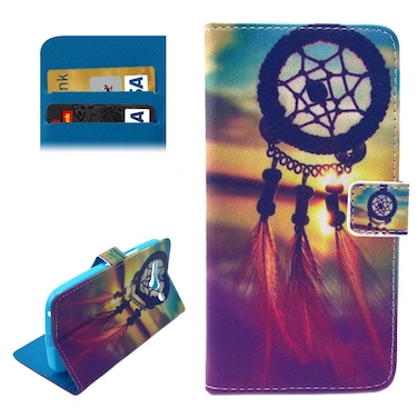 Case Cover National Style Windbell Pattern Horizontal Flip Leather Case with Card Slots &amp; Wallet &amp; Holder for Alcatel OneTouch Pop C9