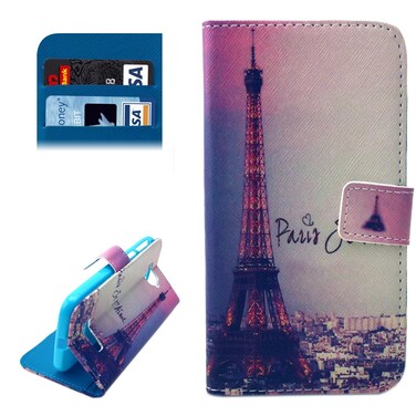 Case Cover Tower Pattern Horizontal Flip Leather Case with Card Slots &amp; Wallet &amp; Holder for Alcatel OneTouch Pop C7