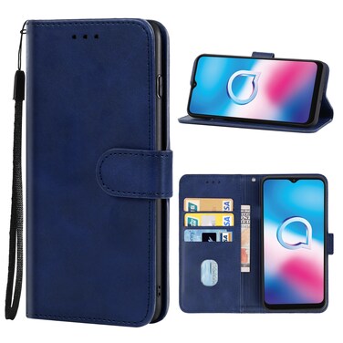 Case Cover Leather Phone Case For Alcatel 3X (2020)(Blue)