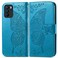 Case Cover Butterfly Love Flowers Embossed Horizontal Flip Leather Case with Holder &amp; Card Slots &amp; Wallet &amp; Lanyard For OPPO Reno 6Z(Blue)