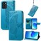 Case Cover Butterfly Love Flowers Embossed Horizontal Flip Leather Case with Holder &amp; Card Slots &amp; Wallet &amp; Lanyard For OPPO Reno 6Z(Blue)