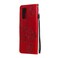 Case Cover For OPPO A74 4G / F19 4G Pressed Printing Butterfly Pattern Horizontal Flip PU Leather Case with Holder &amp; Card Slots &amp; Wallet &amp; Lanyard(Red)