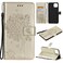 Case Cover For OPPO A73 5G Tree &amp; Cat Pattern Pressed Printing Horizontal Flip PU Leather Case with Holder &amp; Card Slots &amp; Wallet &amp; Lanyard(Gold)