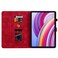 Case Cover For Xiaomi Redmi Pad Pro 12.1 Lily Embossed Leather Tablet Case(Red)