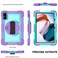 Case Cover For Xiaomi Redmi Pad 10.61 360 Degree Rotation PC Contrast Silicone Tablet Case(Purple + Mint Green)