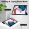 Case Cover For Xiaomi Redmi Pad 10.6 3-Fold Clear Back Cover Leather Smart Tablet Case(Black)
